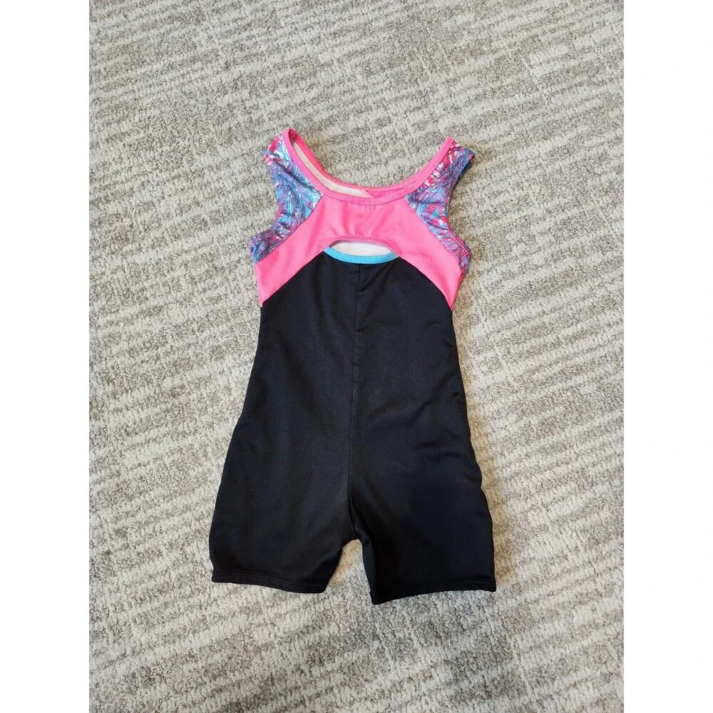Freestyle by Danskin girls dance gymnastics leotard size S 6/6X